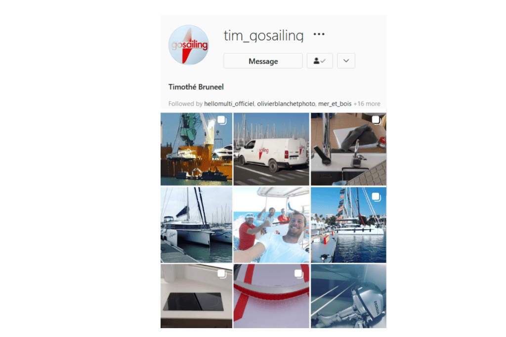 go sailing sur les réseaux sociaux